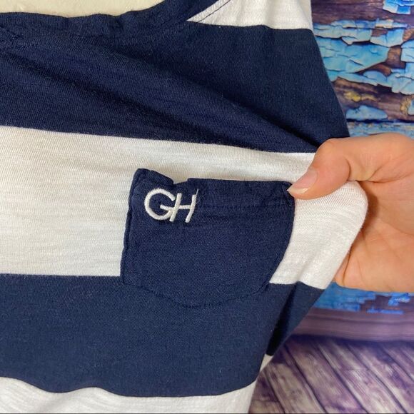 Gilly Hicks blue white lightweight tee xs s - Picture 2 of 8